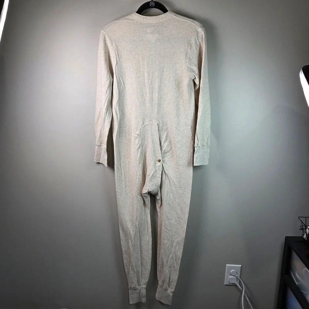 Duofold by Champion Union Suit Mens S Cream Excellent Merino Wool Blend Thermal